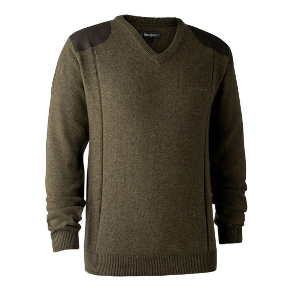 DEERHUNTER Sheffield Knit with V-neck - pletený sveter