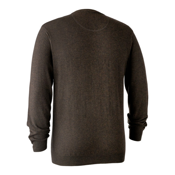 DEERHUNTER Kingston Knit V Neck - merino sveter